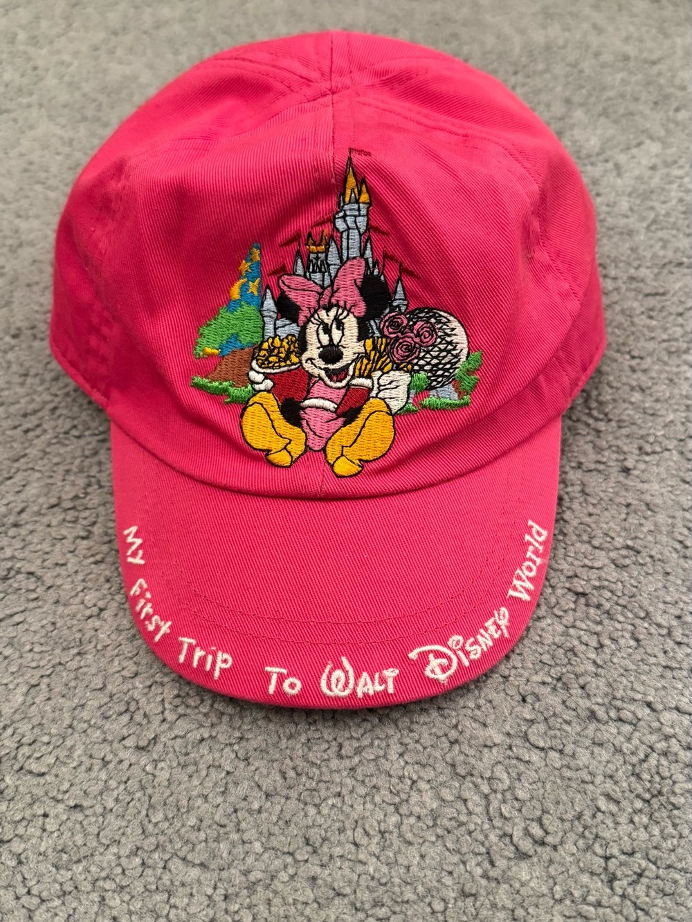 Disney Pink Minnie Mouse Toddler 'My First Trip to Walt Disney World' Cap